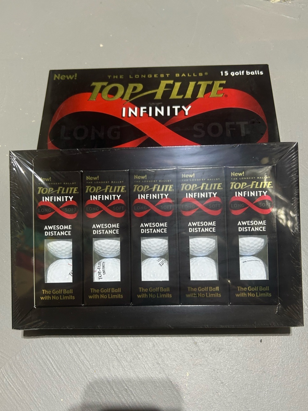 (NEW) Top Flite Infinity Long Soft Awesome Distance 15 Pack Golf Balls
